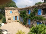 Front of the house with renovated shutters